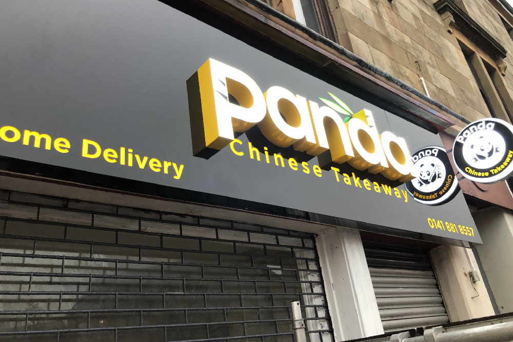 Signs Glasgow Panda 3D Light Letters Light Box Signs Barrhead Glasgow Edinburgh Signs 1